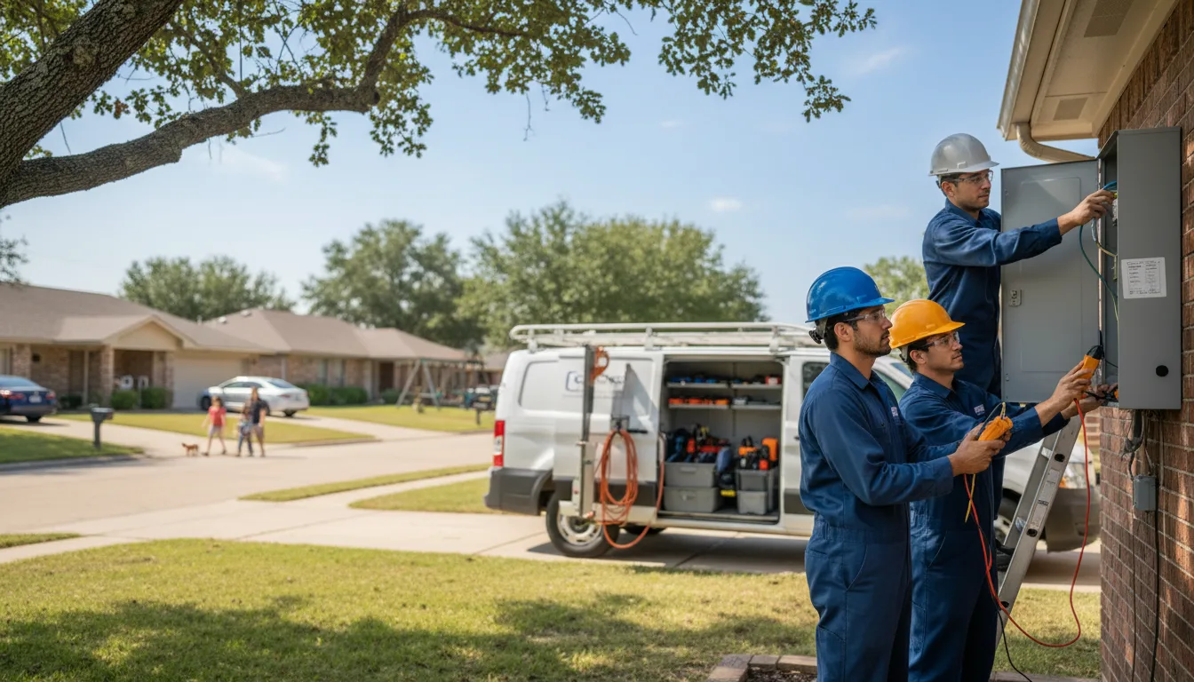 Certified electrician providing emergency electrical services in Crowley, TX
